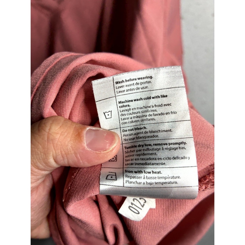 Carhartt Force Modern Fit Scrub Top Womens XL Dusty Rose Stretch V Neck Medical - Picture 9 of 13